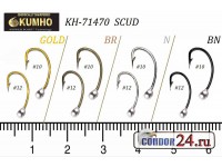 Крючки с напайкой KUMHO KH-71470 Scud, цвет белый никель, уп.50 шт.